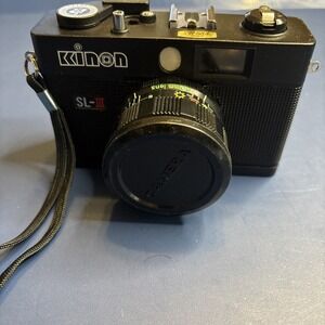 Kinon SL-III 35mm Film Camera w/ 50mm Lens – Vintage Toy Camera – Case Untested